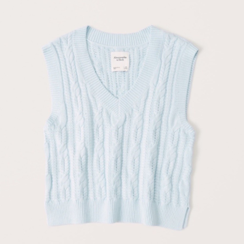Abercrombie & Fitch light blue sweater vest